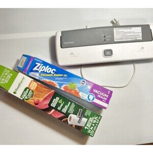 Seal A Meal Vacuum Sealer White Gray Tested 2 Partial Rolls Vacuum Sealer